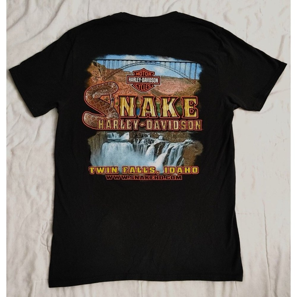 Harley Davidson Willie G Skull T Shirt Adult Mens S/M Snake Twin Falls ID